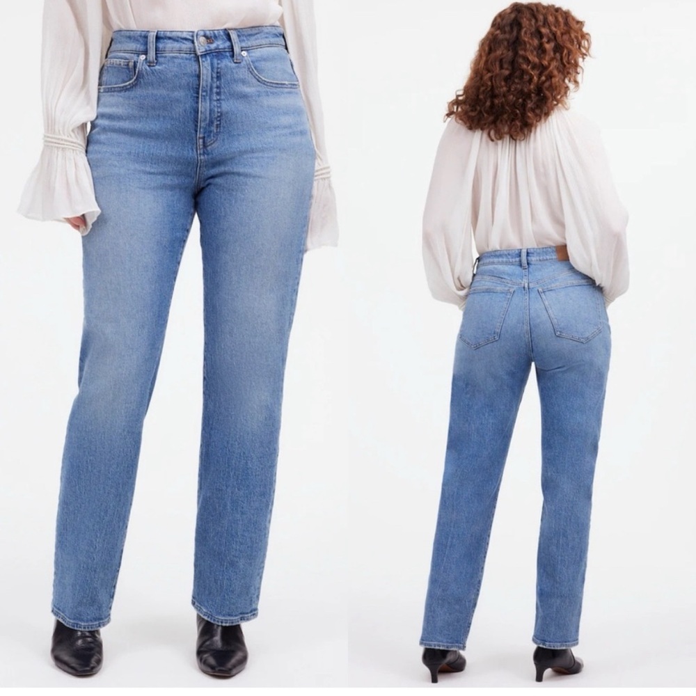 Madewell Light Blue High-Rise Straight Jeans